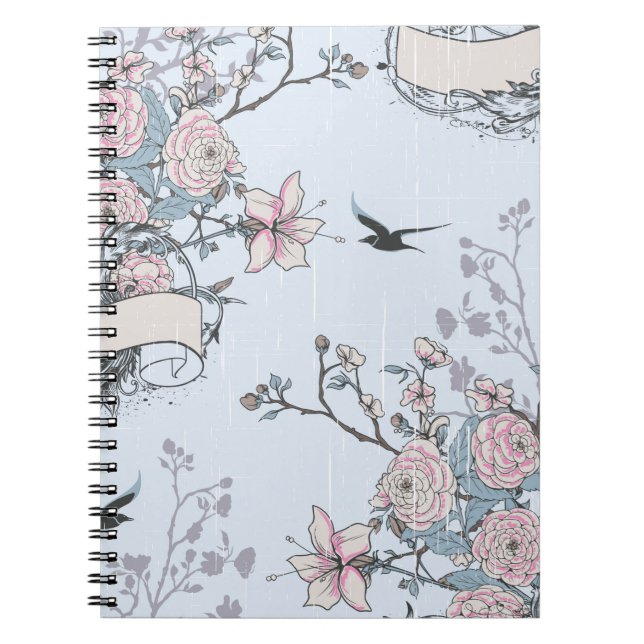 pastel shabby chic spiral notebook (Front)