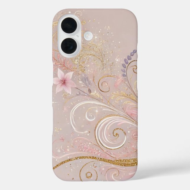 Pastel Shade Floral Morif Design Case-Mate iPhone Case (Back)