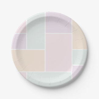 Pastel Shade minimalist paint swatches Paper Plate