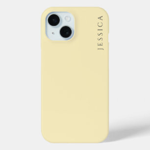 Pastel Shade Oasis Yellow   Monogram  iPhone 15 Case