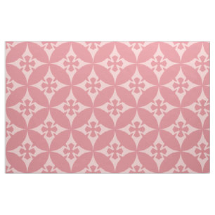Pastel Shades Of Pink Retro Geometric Pattern Fabric