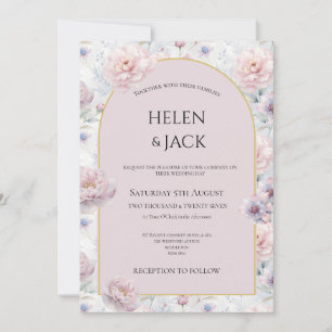 Pastel Shades Wedding Invitation