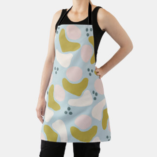 Pastel shapes and dots apron