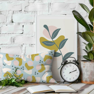 Pastel shapes and dots decorative cushion