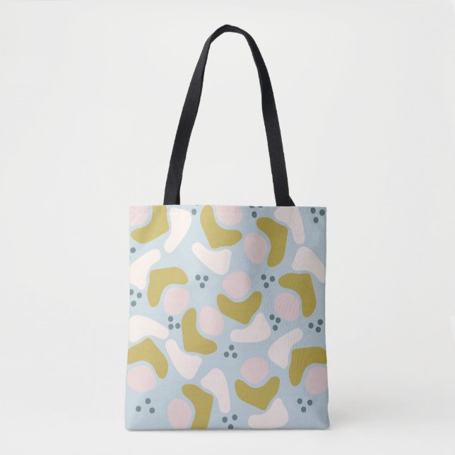 Pastel shapes and dots tote bag (Front)