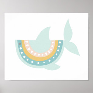 Pastel Shark Poster