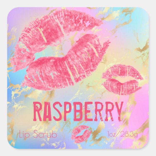 Pastel Shimmer Sugar Lip Scrub Product Label (Front)