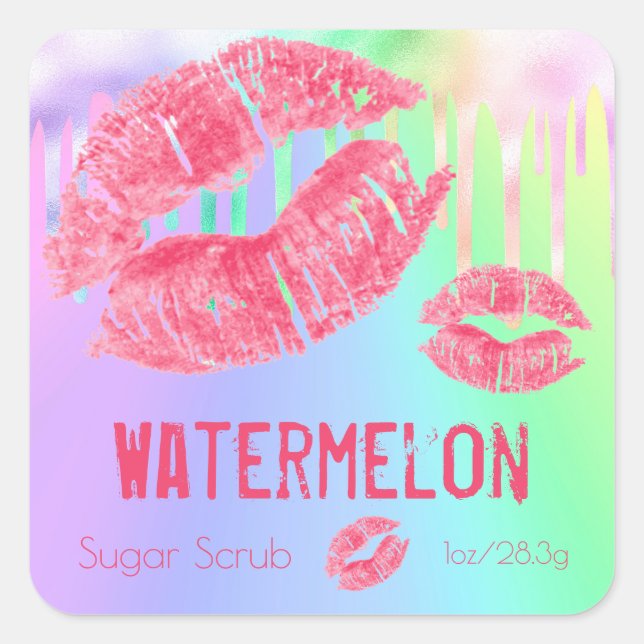 Pastel Shimmer Sugar Scrub Product Label (Front)