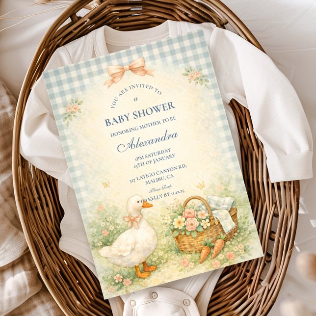 Pastel Silly Goose Farm Baby Shower Invitation (Creator Uploaded)