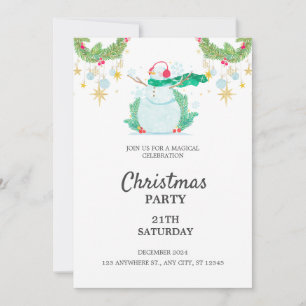 Pastel Simple Christmas Party Invitation