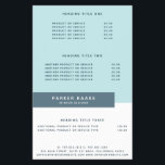 Pastel Simple Modern Geometric Blue Flyer<br><div class="desc">Simple Modern Geometric design in pastel Blue colour and midnight blue. You are welcome to visit my store for more beautiful products.</div>