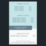 Pastel Simple Modern Geometric Blue Flyer<br><div class="desc">Simple Modern Geometric design in pastel Blue colour and midnight blue. You are welcome to visit my store for more beautiful products.</div>