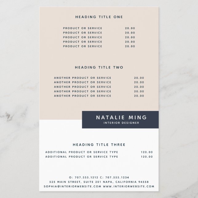 Pastel Simple Modern Geometric Flyer (Front)