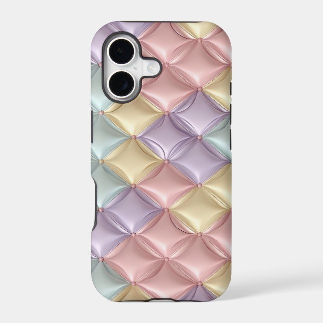 Pastel Simulated 3-d Quilted Puff  (Back)