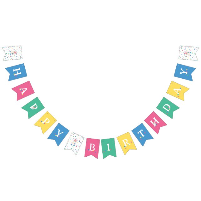 Pastel Sisters Joint Birthday Party Bunting (All)