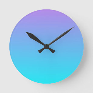 Pastel Skies Round Clock