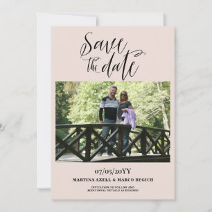 Pastel Skin Photo Wedding Save The Date