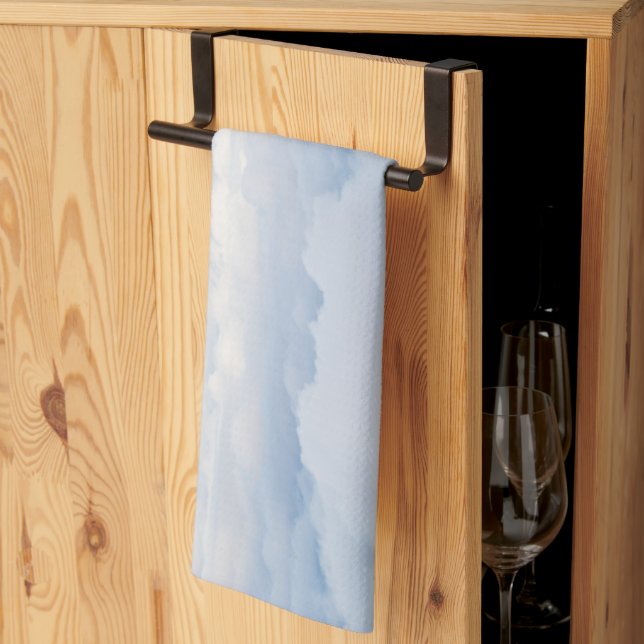 Pastel Sky and Fluffy Clouds Dream 1 Tea Towel (Thirds Fold)