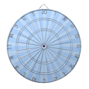 Pastel Sky Blue Radiant Stripes Pattern Dartboard