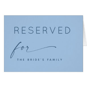 Pastel Sky Blue Reserved Sign Garden Wedding