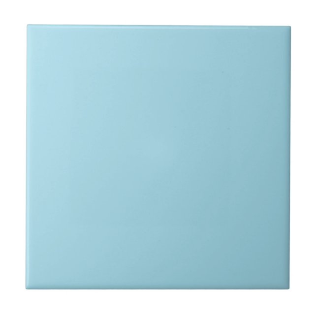 Pastel Sky Blue Solid Color Tile (Front)