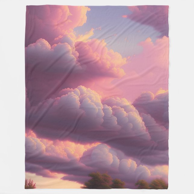 Pastel Sky  Fleece Blanket (Front)