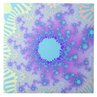 Pastel Sky Sunburst Tile