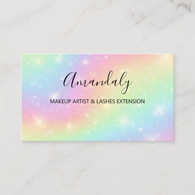 Pastel Sky With Rainbow Business Card (Front)