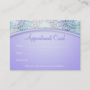 Pastel Snowflake Mandala Appointment Card