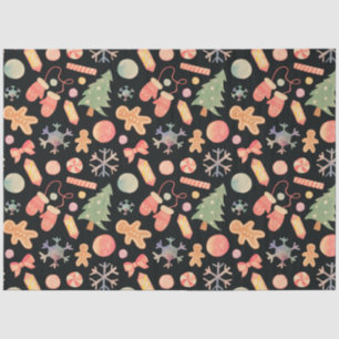 Pastel Snowflakes Christmas Trees Candy Christmas Tissue Paper