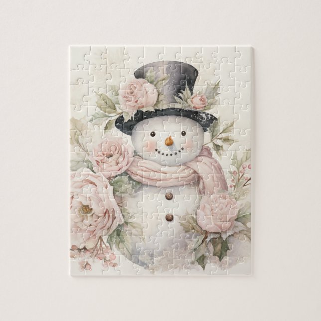 Pastel Snowman_04 Jigsaw Puzzle (Vertical)