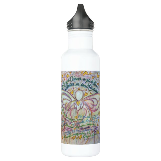 Pastel Spanish Cancer Cannot Do Angel 710 Ml Water Bottle (Left)