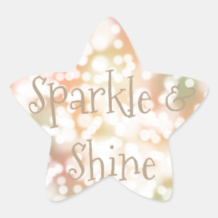 Pastel "Sparkle and Shine" pastel bokeh custom Star Sticker
