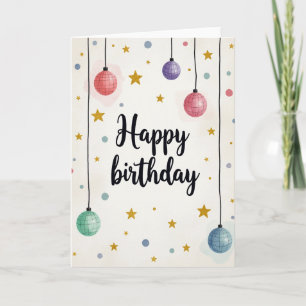 Pastel Spheres Birthday Card
