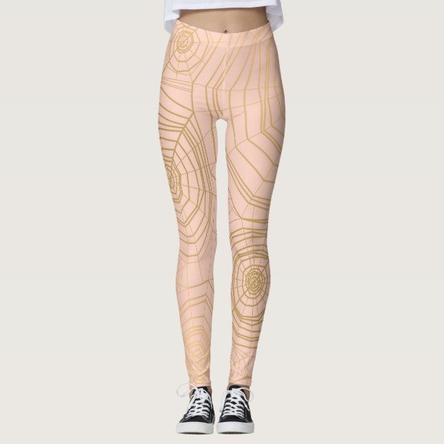 Pastel spider web: Halloween pattern. Leggings (Front)