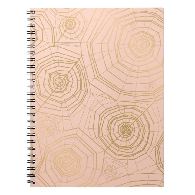 Pastel spider web: Halloween pattern. Notebook (Front)