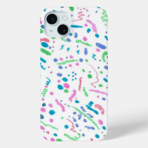 Pastel Splatter Confetti Print iPhone 15 Mini Case