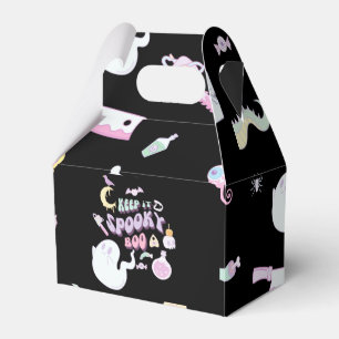 Pastel Spooky Ghost & Gang Black Halloween Favour Box