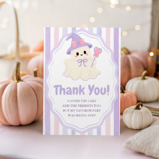 Pastel Spooky One Ghost Thank You Card