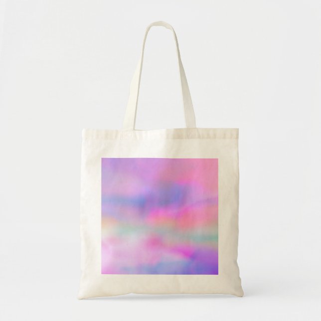 Pastel spot rainbow gradient hobo bohemian dye tote bag (Front)