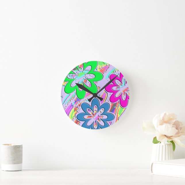 Pastel Spring Blossoms  Round Clock (Creator Uploaded)