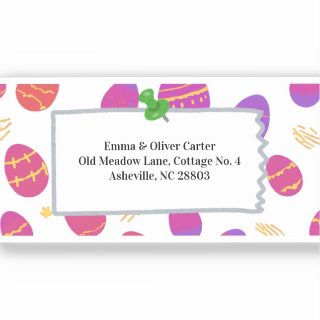  Pastel Spring Bunny Playful Easter Egg Pattern (Front)