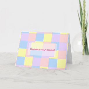 Pastel Spring Checkers Card