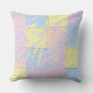 Pastel Spring Colours Paint Splatter Cushion