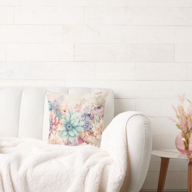 PASTEL SPRING GARDEN PILLOW  (Couch)