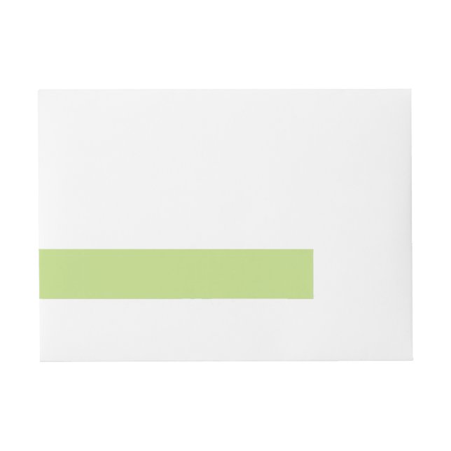 Pastel Spring Green Colour Ready to Customise Wraparound Address Label (Front)