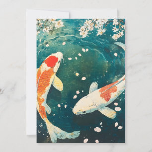 Pastel Spring Koi Blossom Announcement