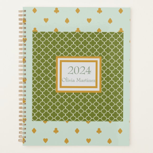 Pastel Spring Personalised Geometric  Planner (Front)