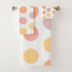 Pastel Spring Polka-Dots  Bath Towels
