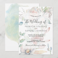 Pastel spring secret garden watercolor wedding